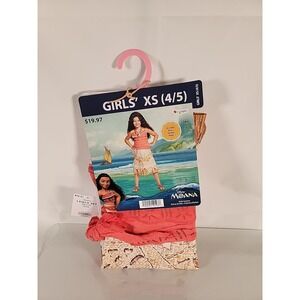 Official Disney Moana Costume Dress GIRLS XS (4/5) Cosplay Fancy Dress Playtime